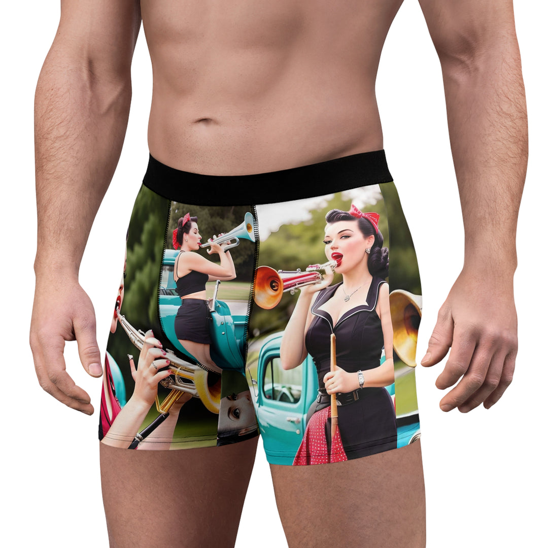 Pin up girl Men's Boxer Briefs (AOP)