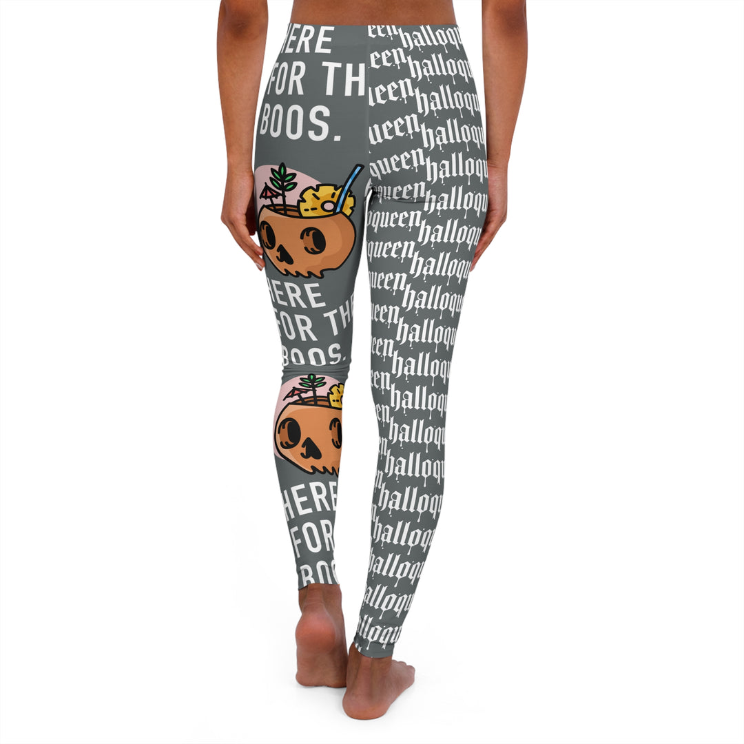 Halloqueen Here for the Boos Women's Spandex Leggings (AOP)