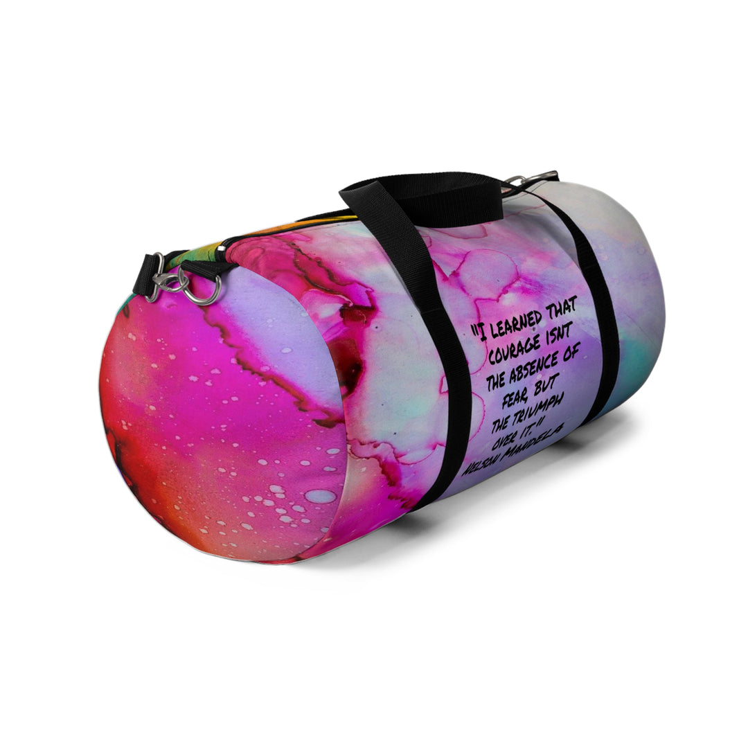 Courage according to Nelson Mandela Duffel Bag