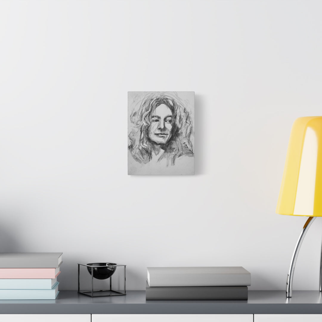 Robert Plant,  B&W Rock and Roll Series, Matte Canvas, Stretched, 1.25"