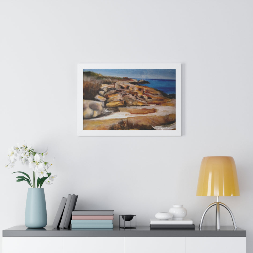 Framed Poster - Seaside Escape by g angel Salvaje