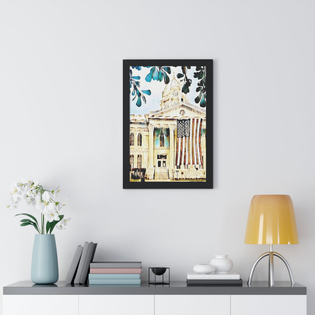 Colbert County Courthouse Framed Vertical Poster