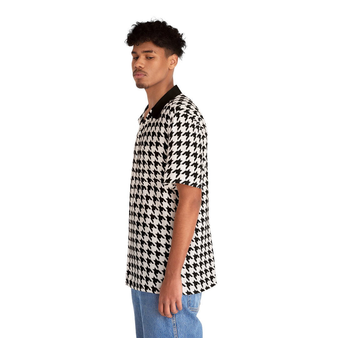Hound's Tooth Men's Hawaiian Shirt (AOP)