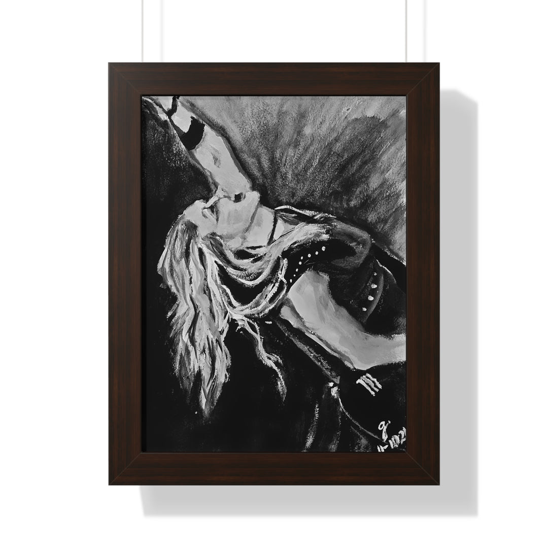 Vertical Poster - Nita Strauss Black and White Rock and Roll Series