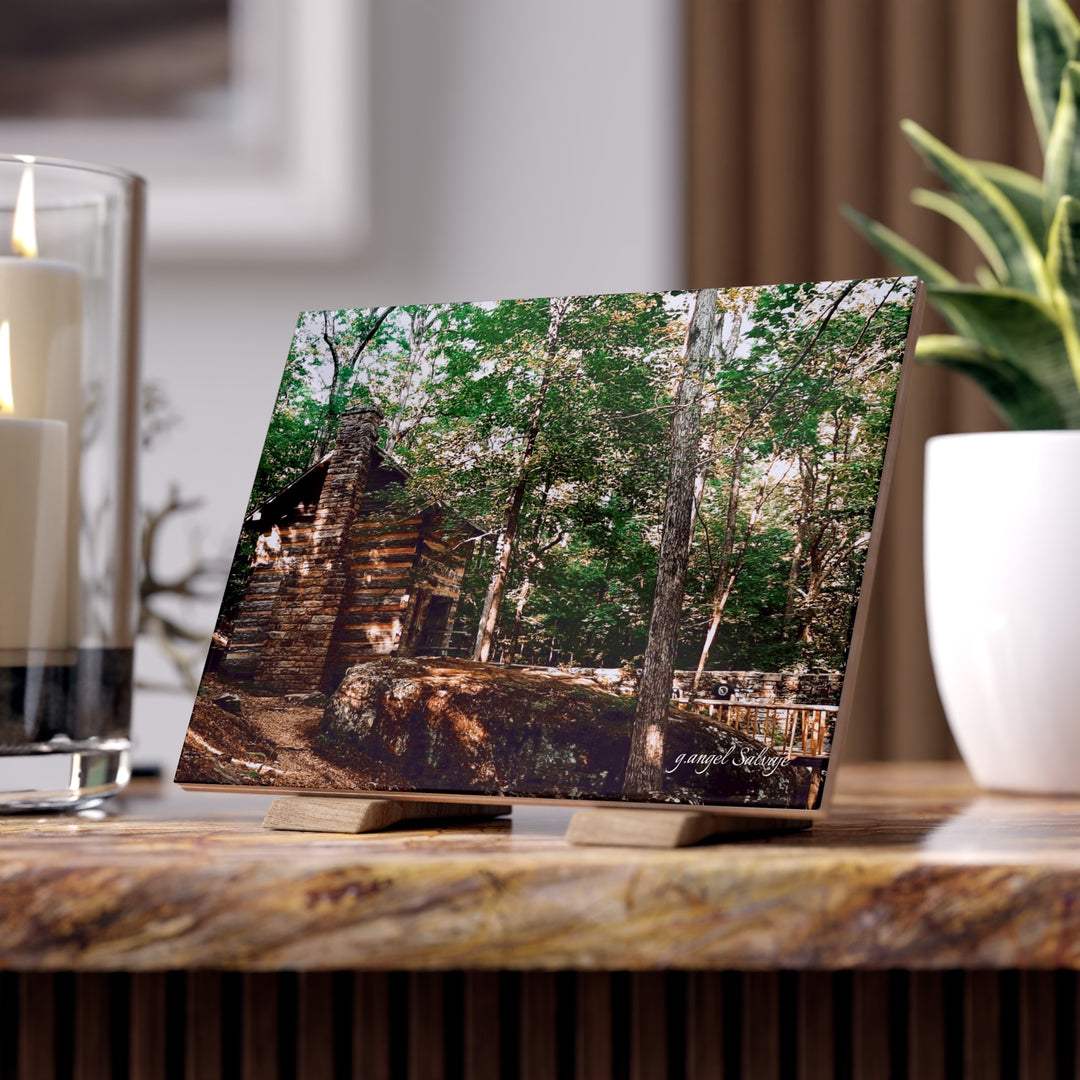 Cabin in the Corner of Gloryland Ceramic Photo Tile