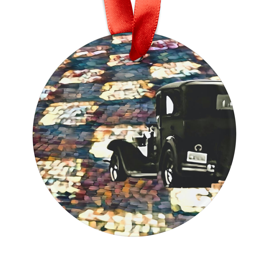Checkered Past, Acrylic Ornament with Ribbon