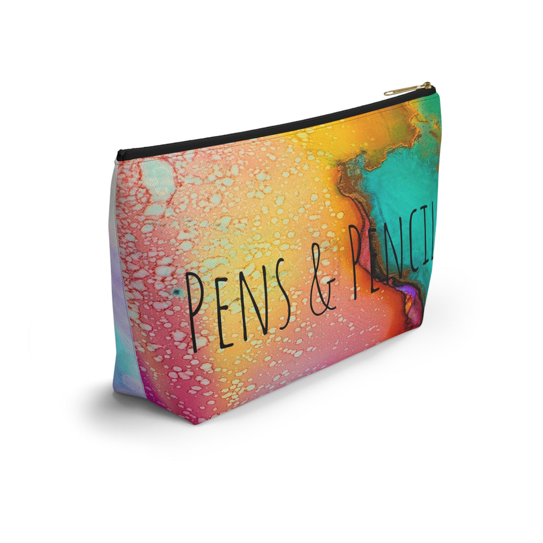 Color Swirl Pens and Pencils Accessory Pouch w T-bottom