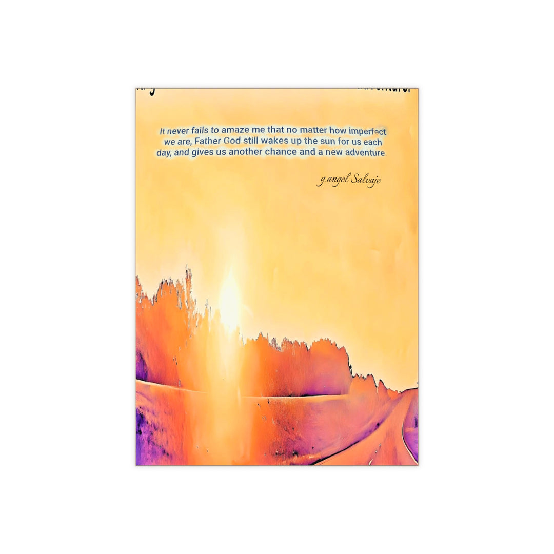 God wakes the sun Ceramic Photo Tile