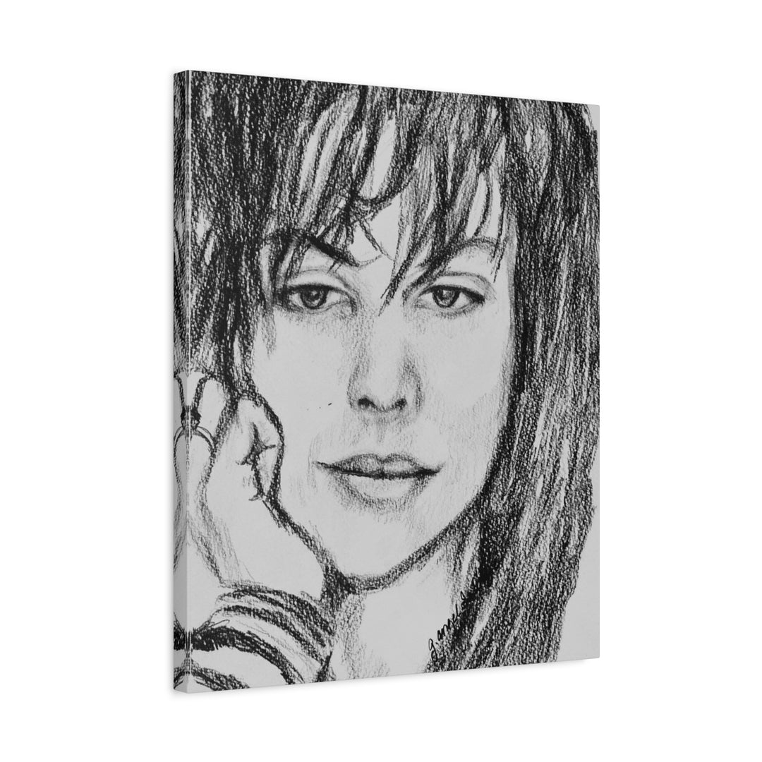 Joan Jett, B&W Rock and Roll Series, Matte Canvas, Stretched, 1.25"