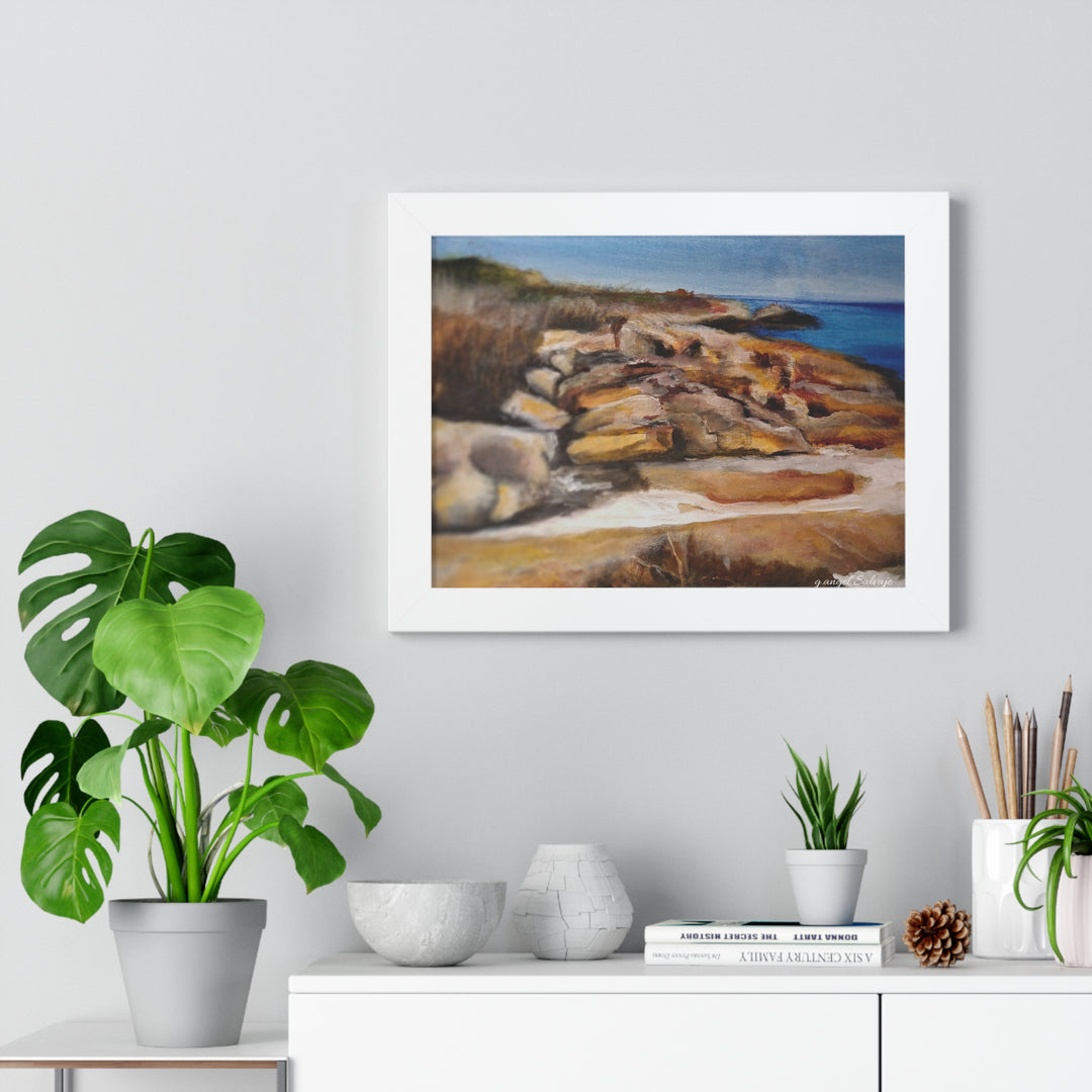 Framed Poster - Seaside Escape by g angel Salvaje