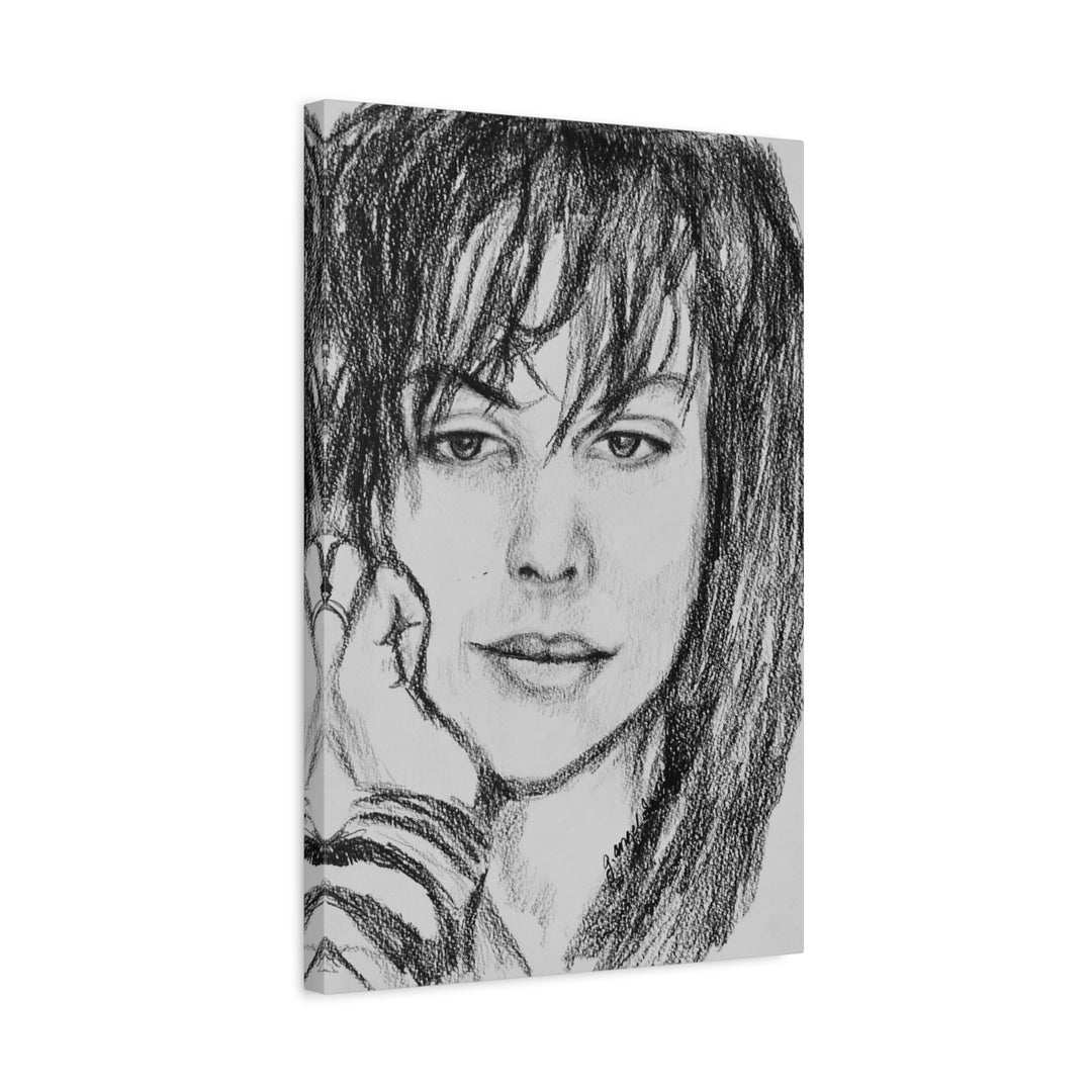 Joan Jett, B&W Rock and Roll Series, Matte Canvas, Stretched, 1.25"