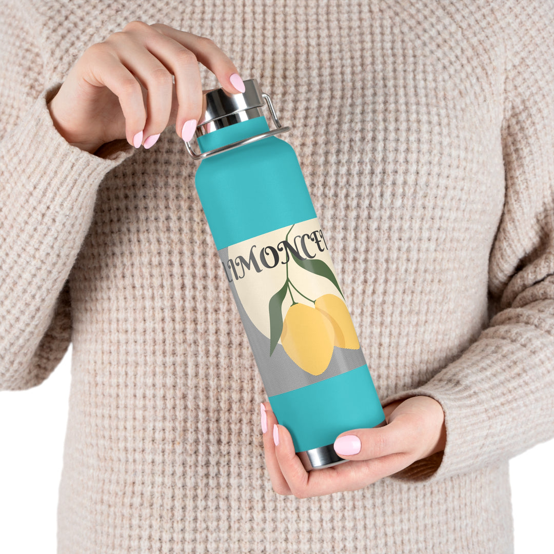Limoncello Hounds Tooth Copper Vacuum Insulated Bottle, 22oz