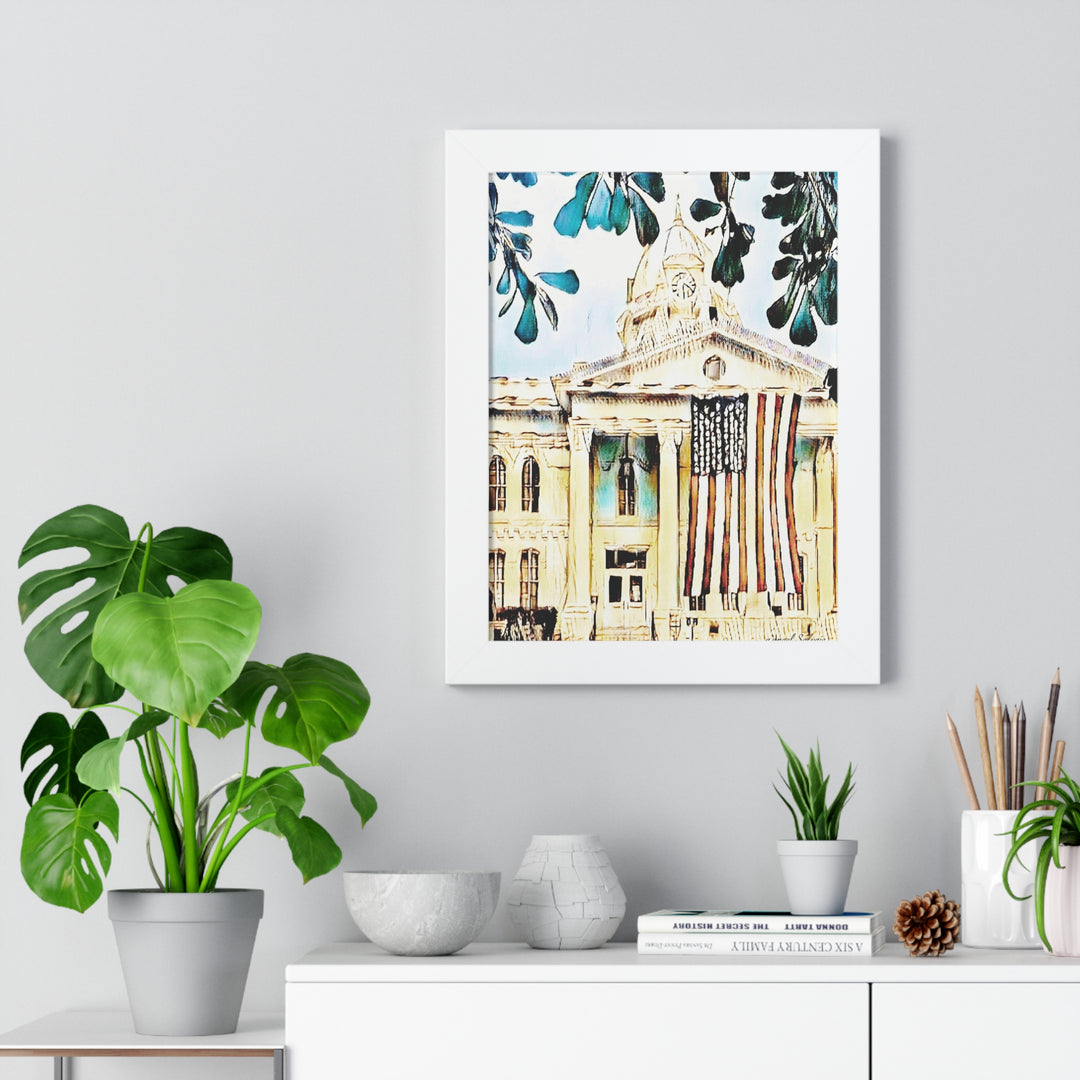 Colbert County Courthouse Framed Vertical Poster