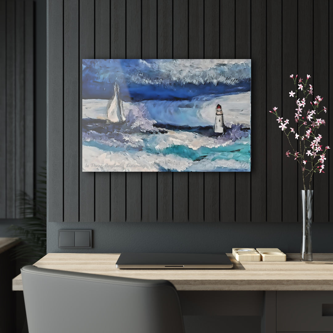 Acrylic Print - Is There Anybody Listening by Queensryche Inspired Original Painting