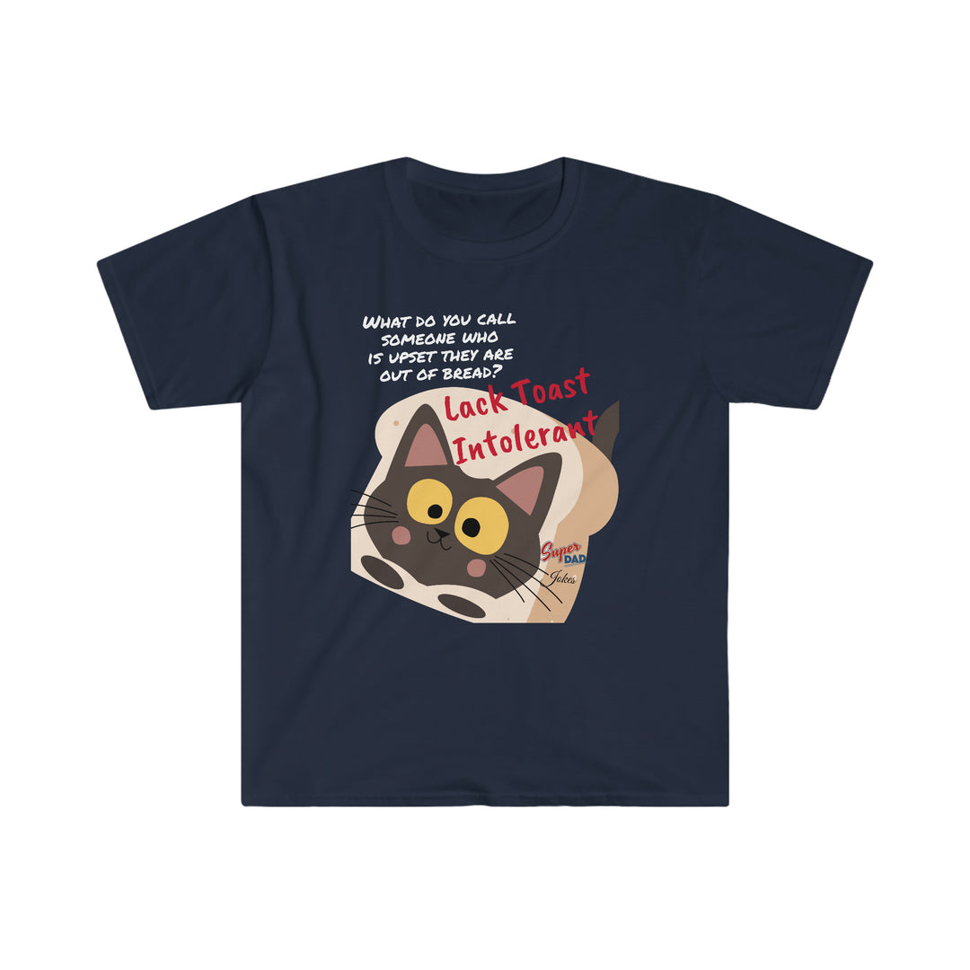 Lack Toast Cat Dad Jokes Unisex Softstyle T-Shirt