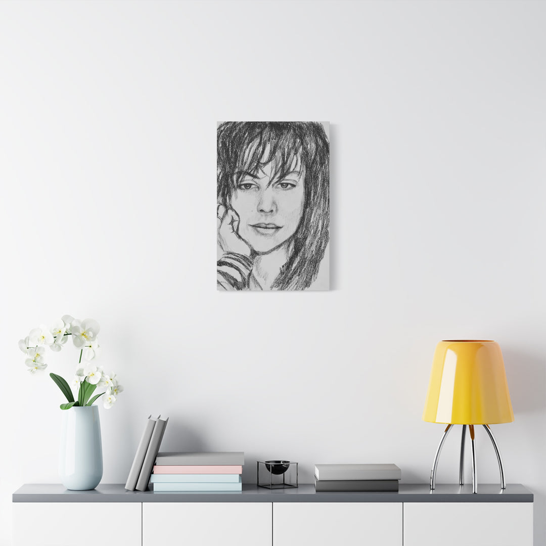 Joan Jett, B&W Rock and Roll Series, Matte Canvas, Stretched, 1.25"