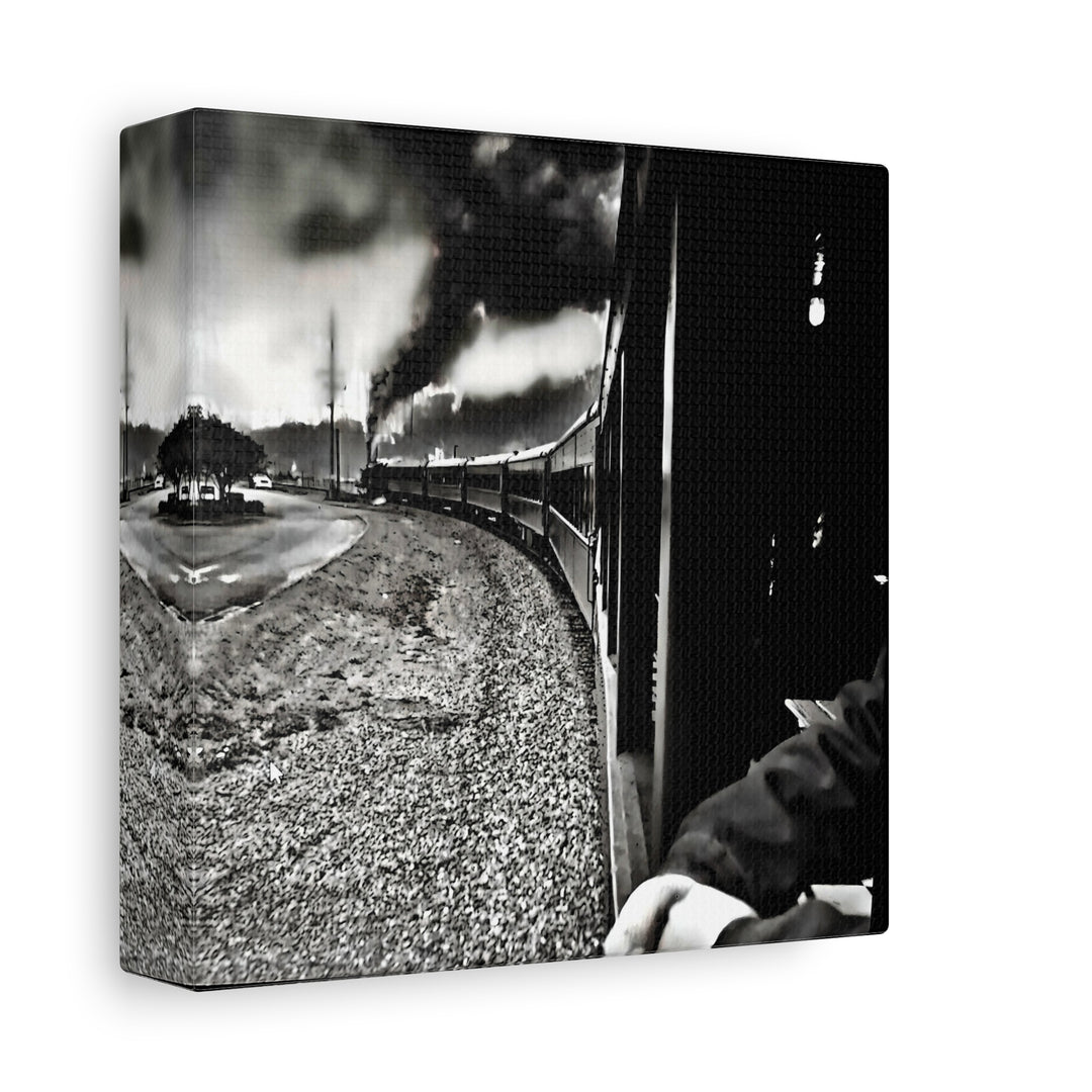 Canvas Art - Leaving Heartbreak Station, Black and White