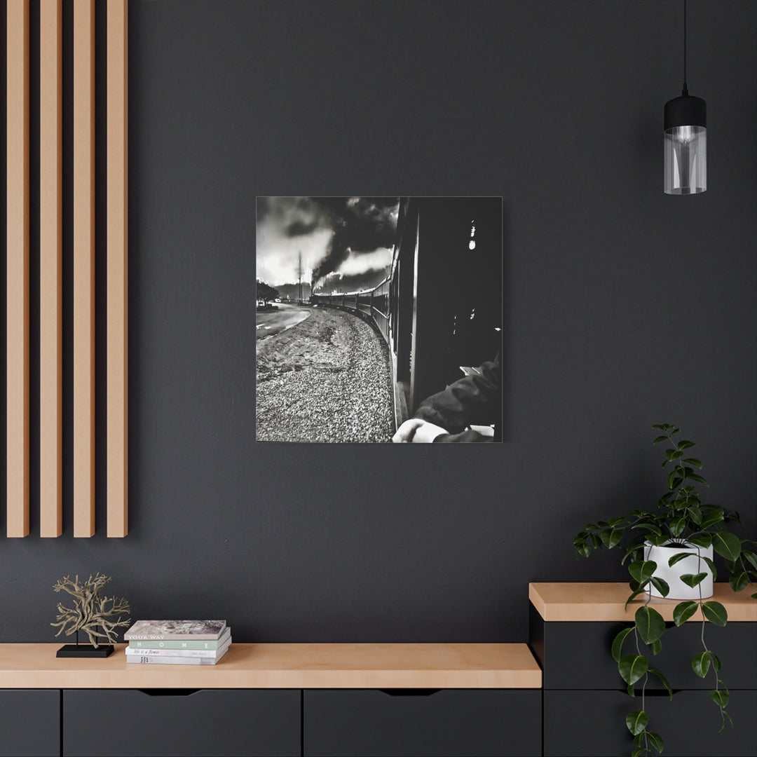 Canvas Art - Leaving Heartbreak Station, Black and White