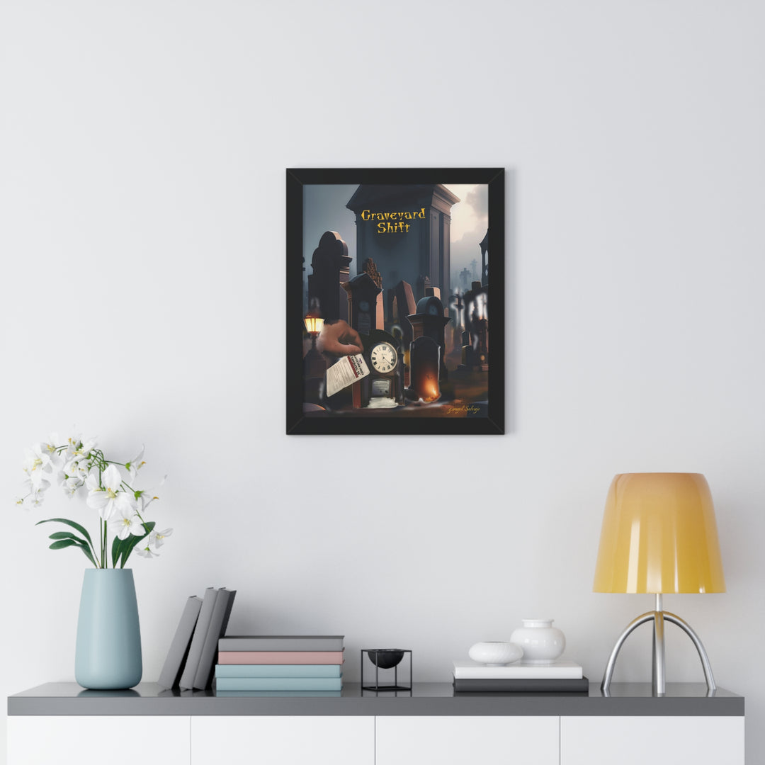 Graveyard Shift Framed Vertical Poster