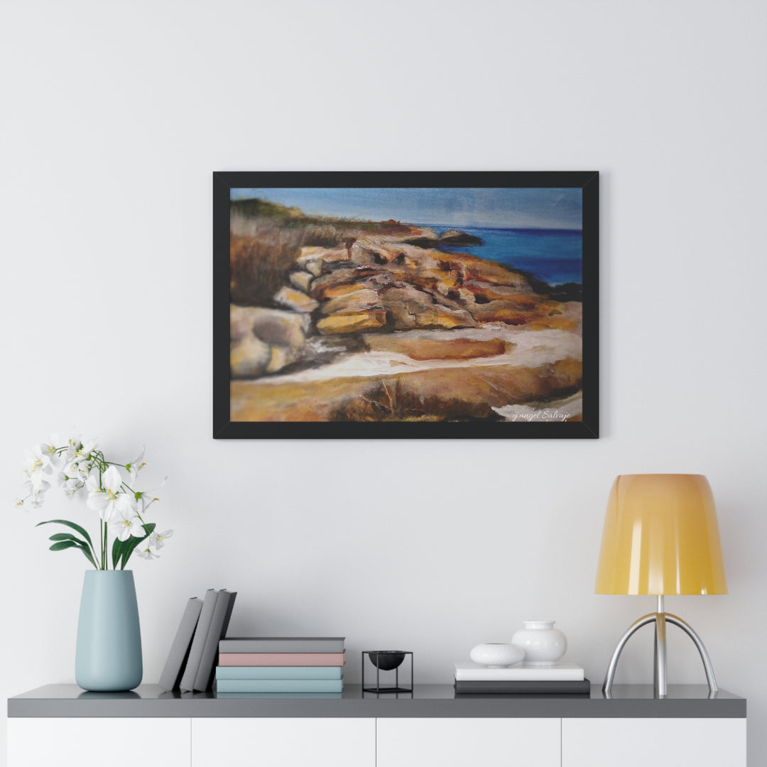 Framed Poster - Seaside Escape by g angel Salvaje