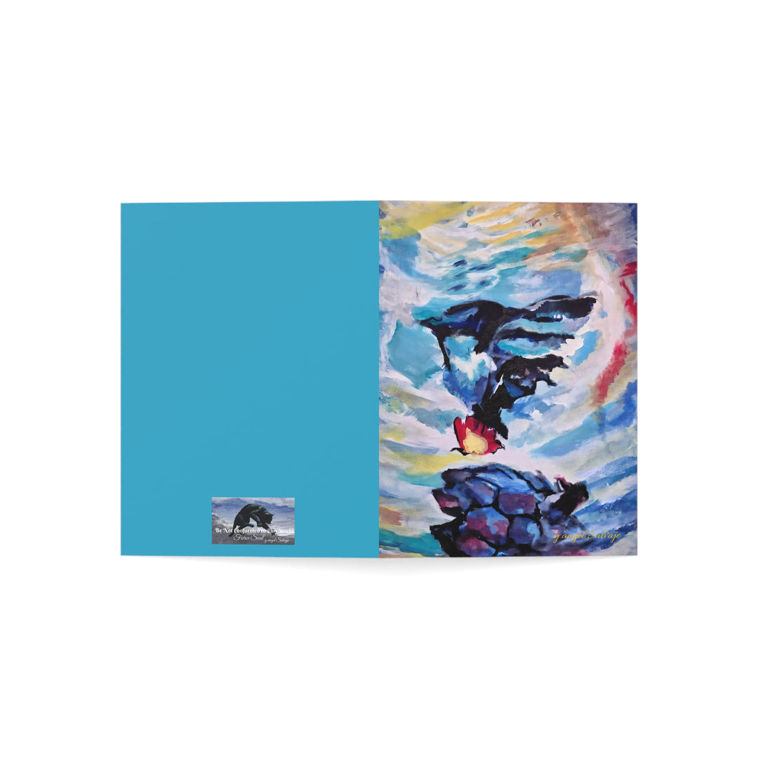 Greeting Cards Uplifting 'Courageous Beyond Understanding' Painting