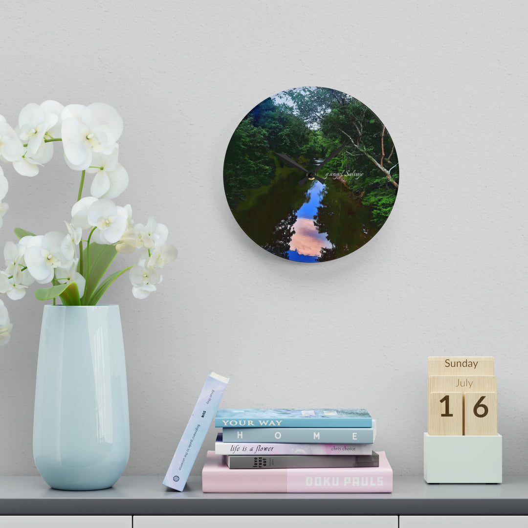 Heavenly Reflections Acrylic Wall Clock