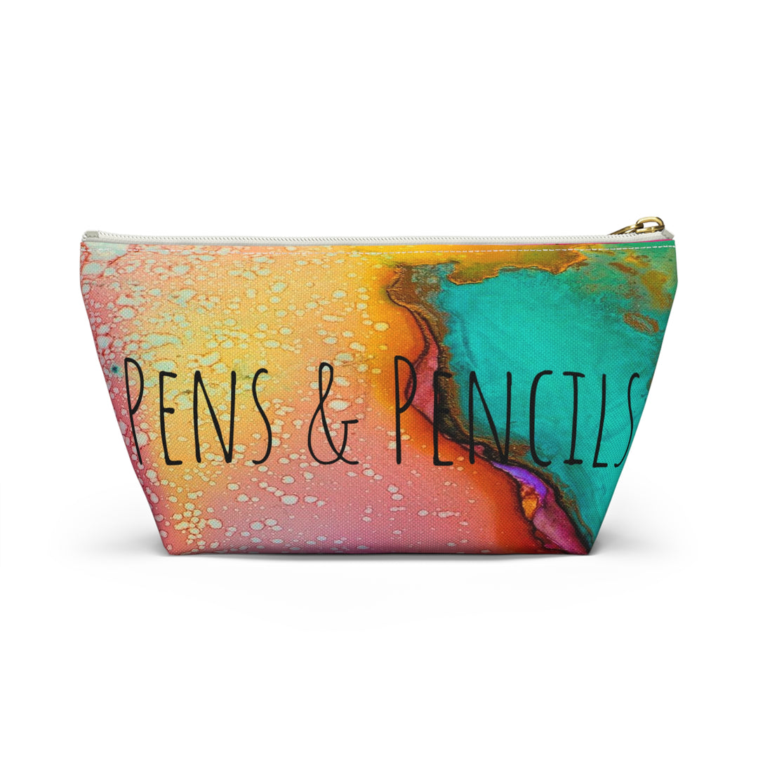Color Swirl Pens and Pencils Accessory Pouch w T-bottom
