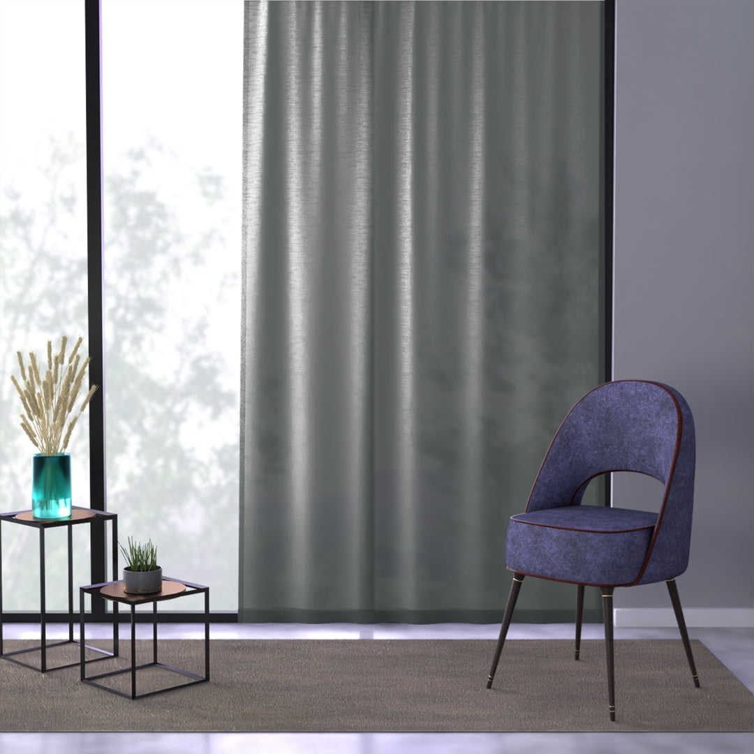 Dark grey  Coordinate Rose Garden Promises   Sheer Window Curtain