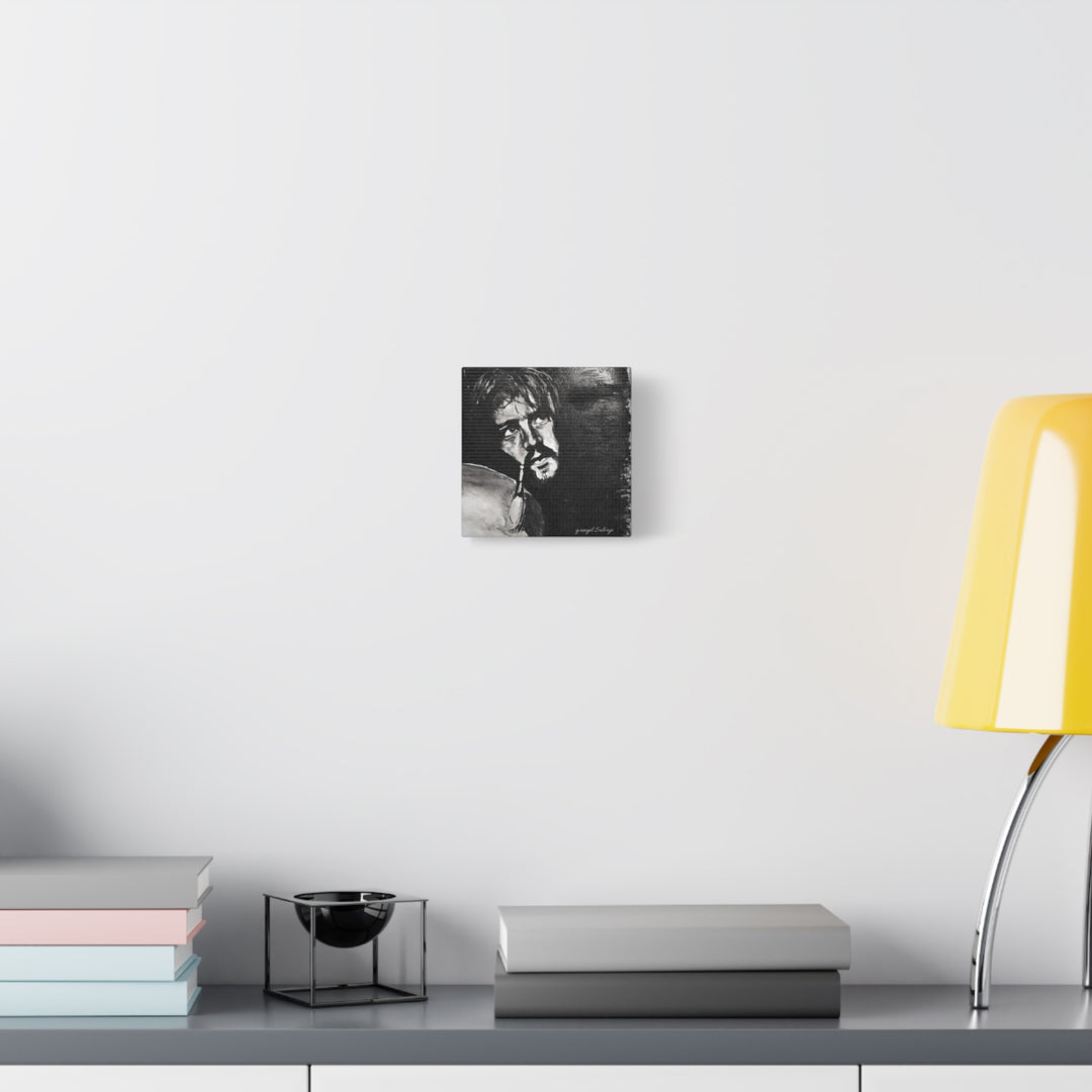 Canvas Print - Jon Bonham Black and White Painting