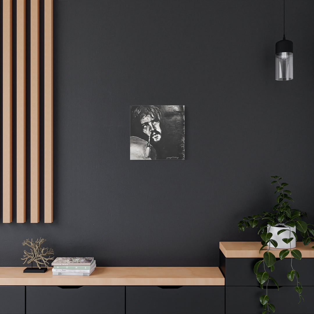 Canvas Print - Jon Bonham Black and White Painting