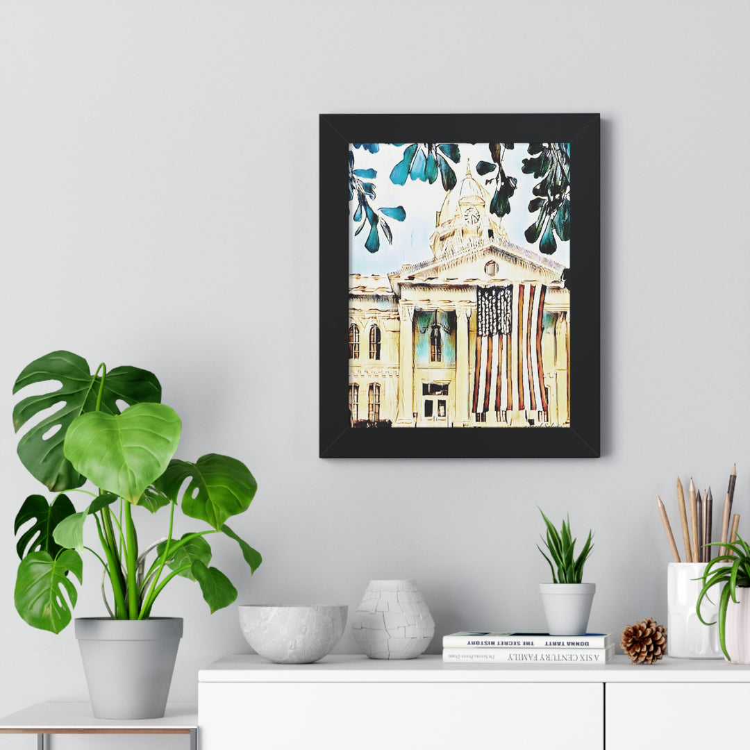 Colbert County Courthouse Framed Vertical Poster