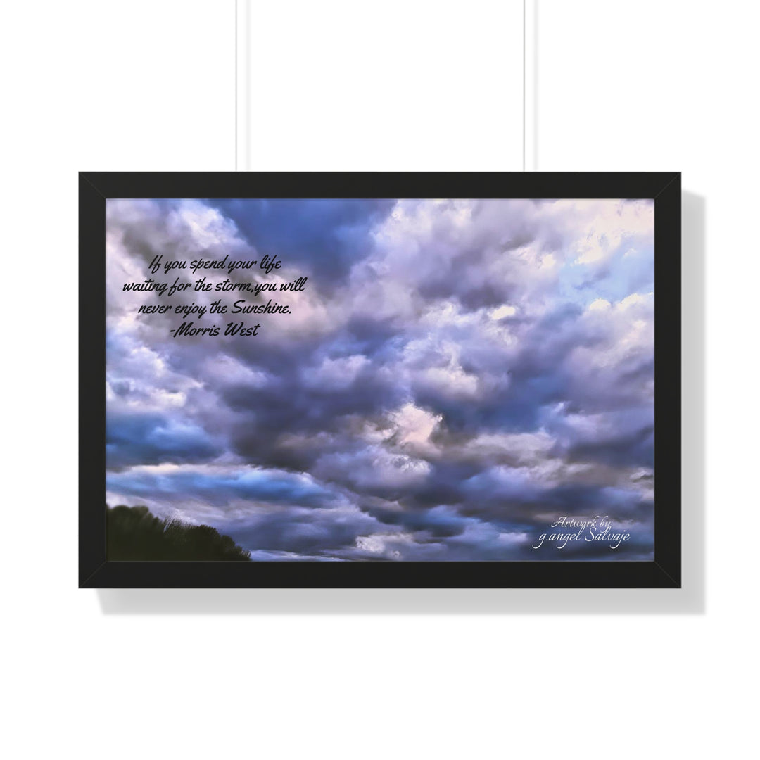 Don't Miss the Sunshine,  Morris West Quote, Framed Horizontal Poster