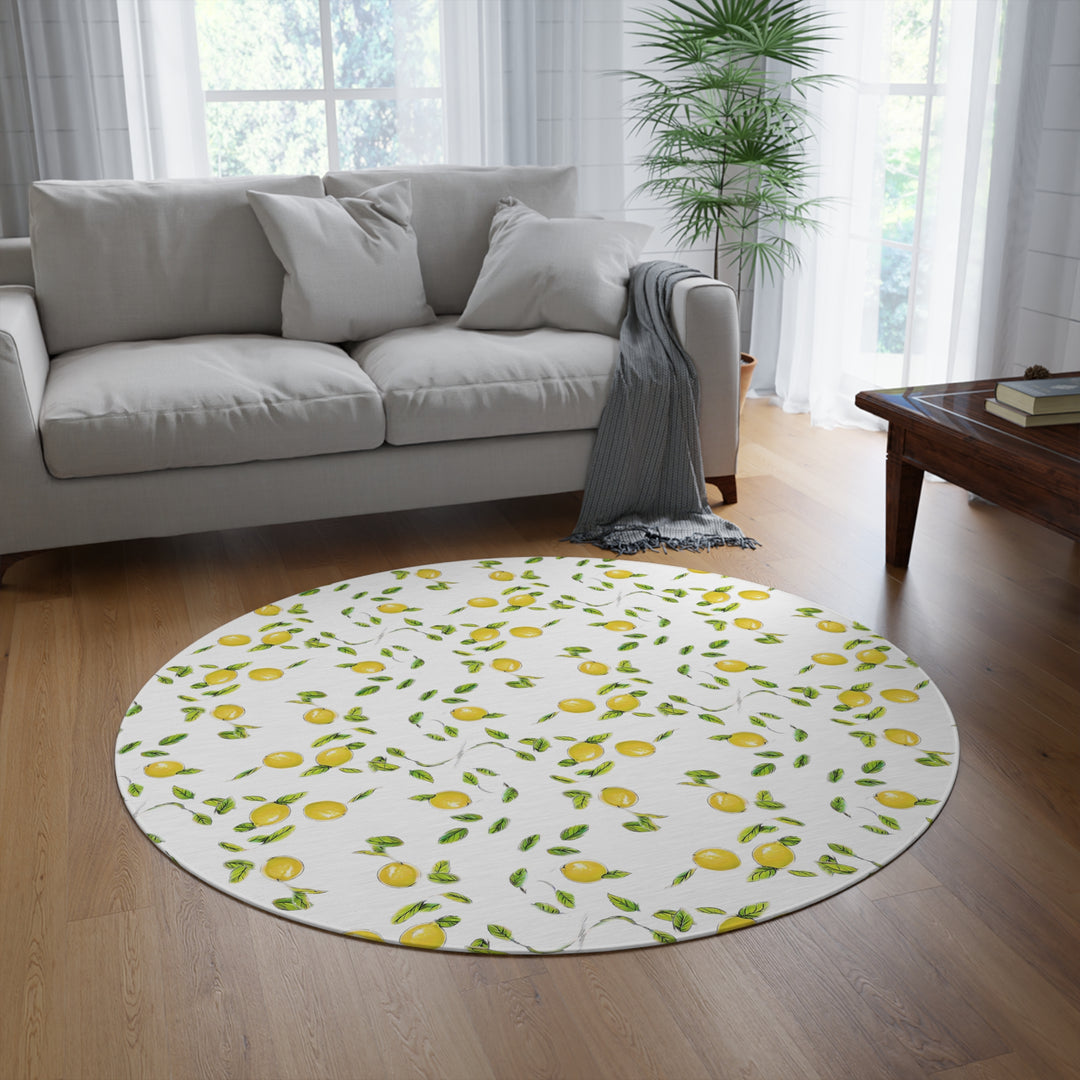 Lemon Round Rug