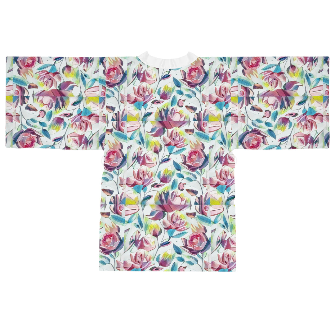 Women's Floral Phantasm Long Sleeve Kimono Robe (AOP)