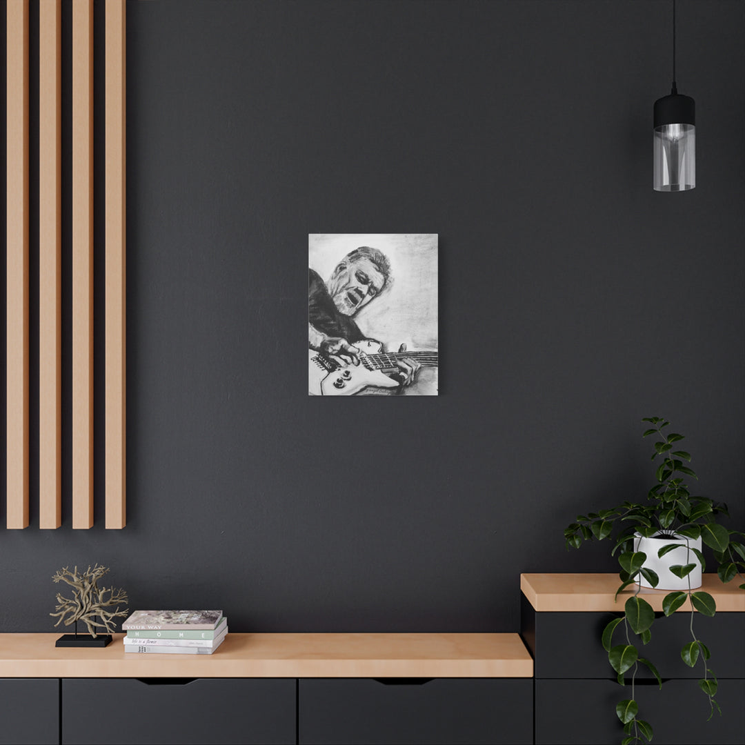 Eddie Van Halen, B&W Rock and Roll Series Matte Canvas, Stretched, 1.25"