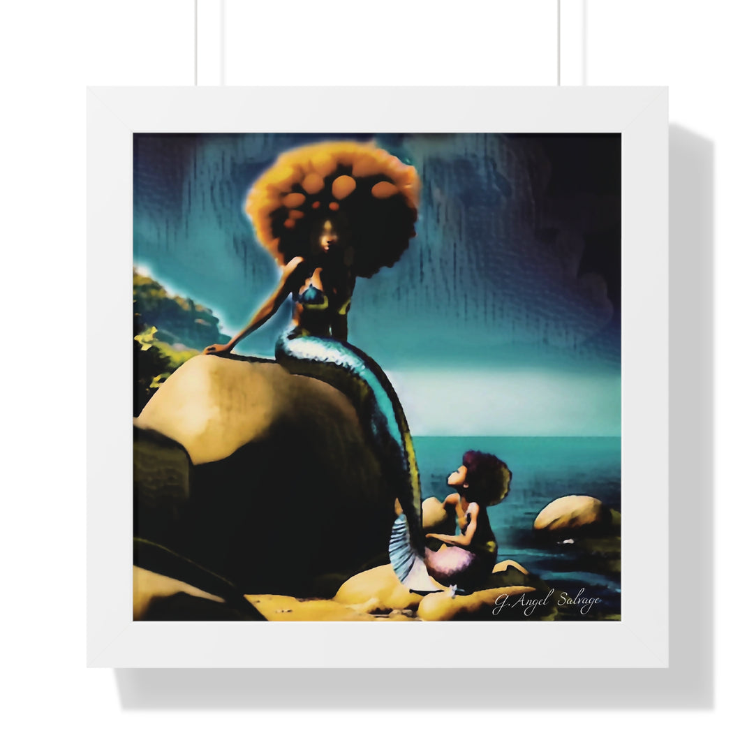 Mermaid Madonna Framed Vertical Poster