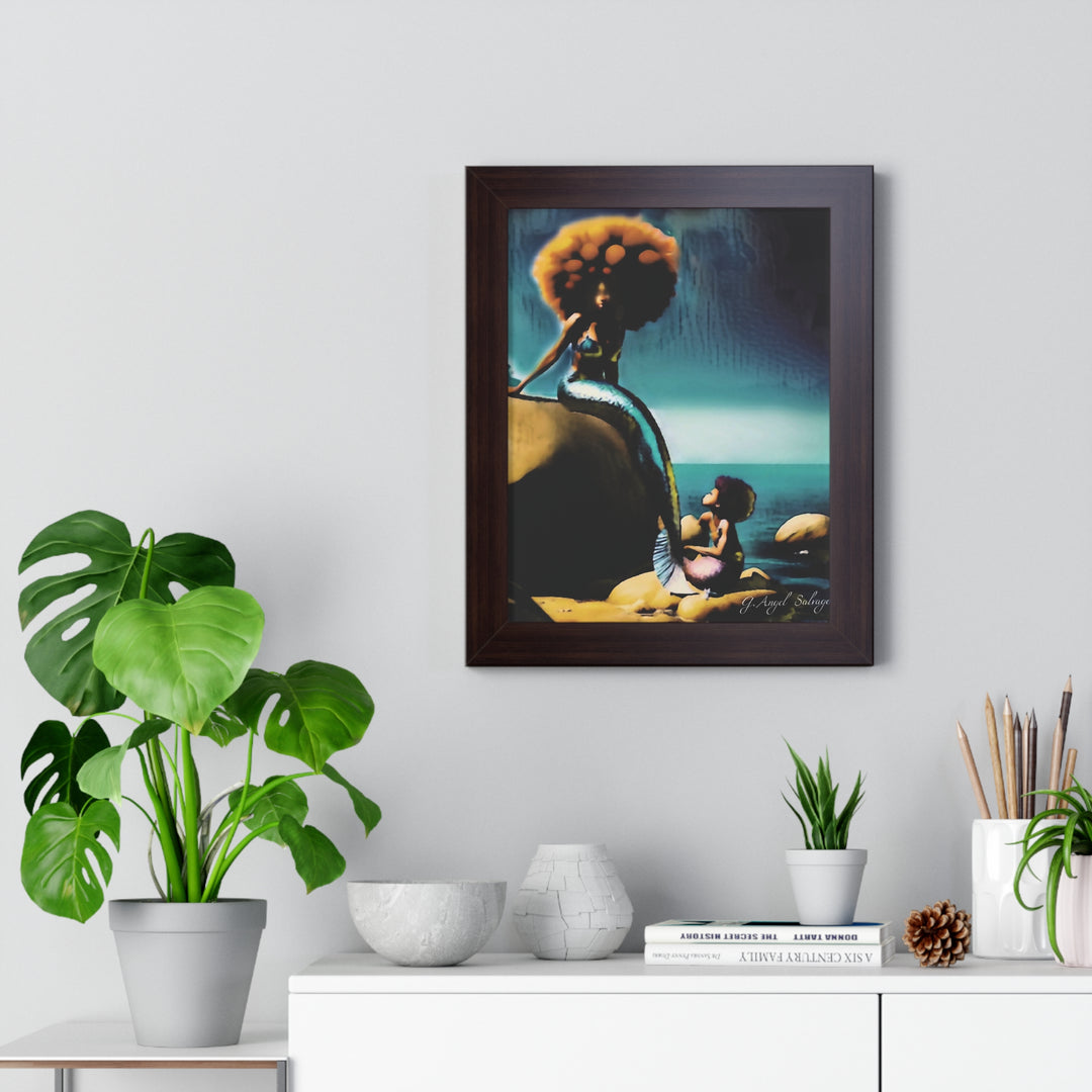 Mermaid Madonna Framed Vertical Poster