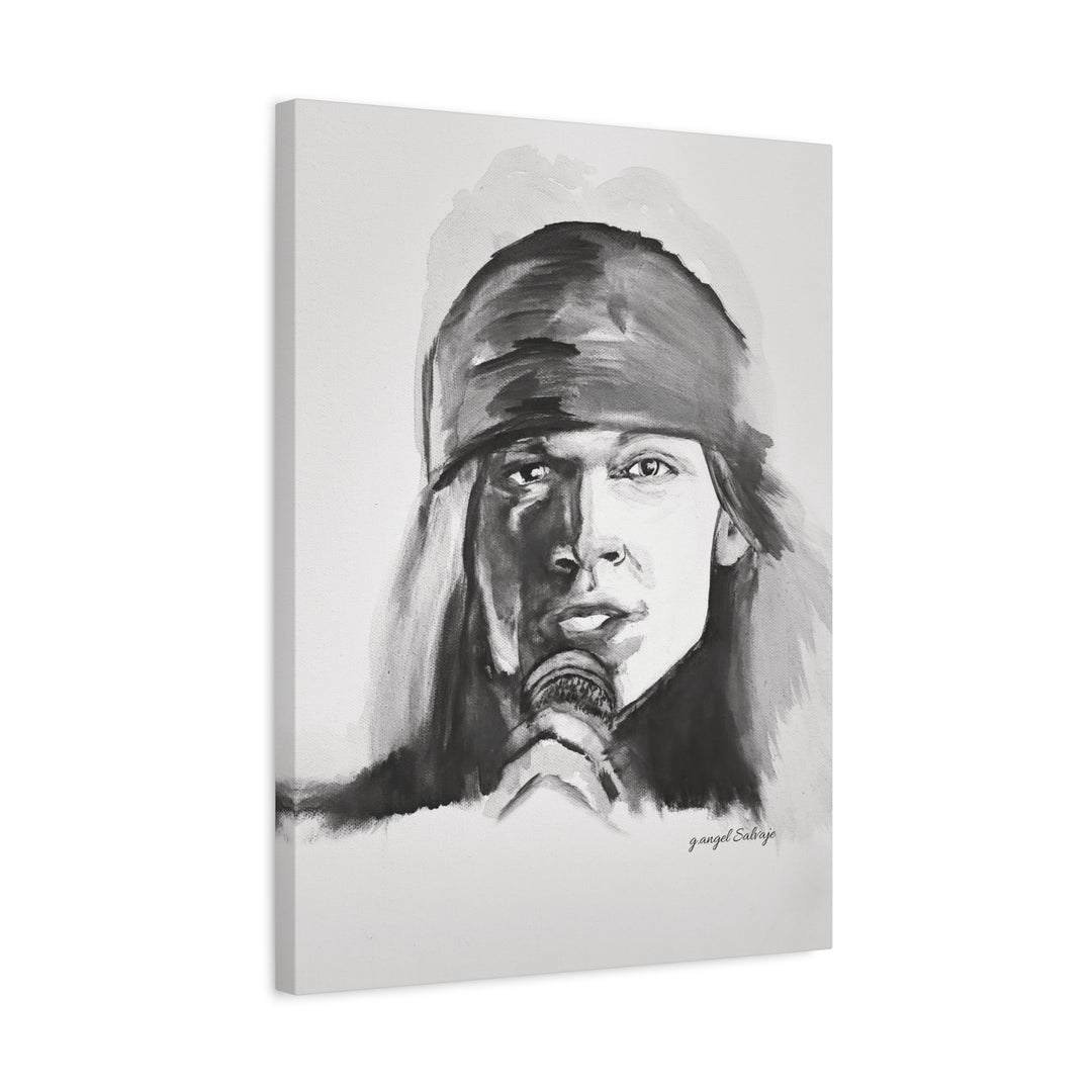 Axle Rose, Black and White Rock and Roll Series Canvas Art
