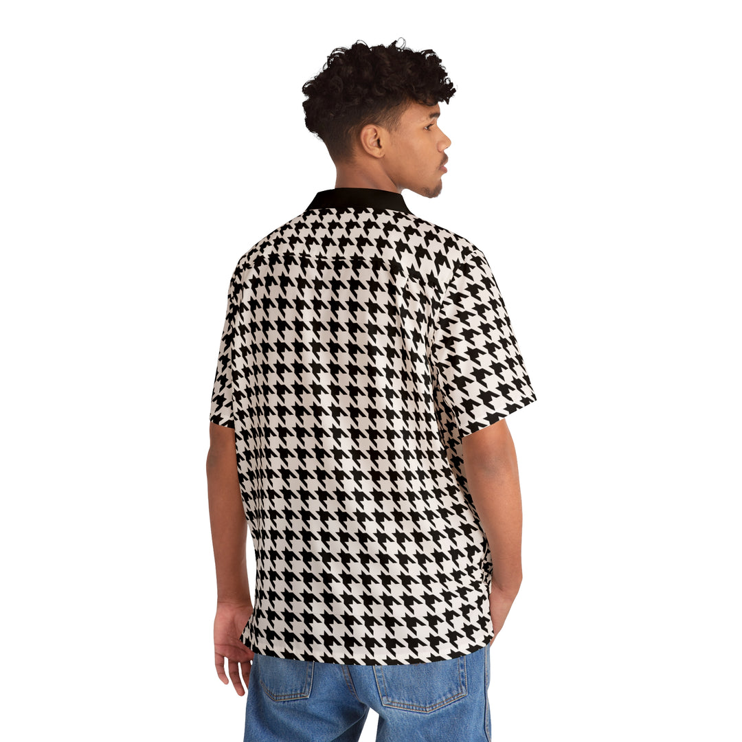 Hound's Tooth Men's Hawaiian Shirt (AOP)