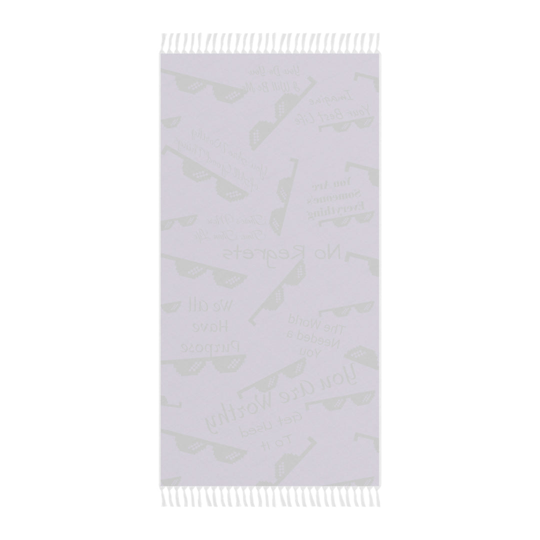 Purple Affirmations and Sunglasses Beach Cloth
