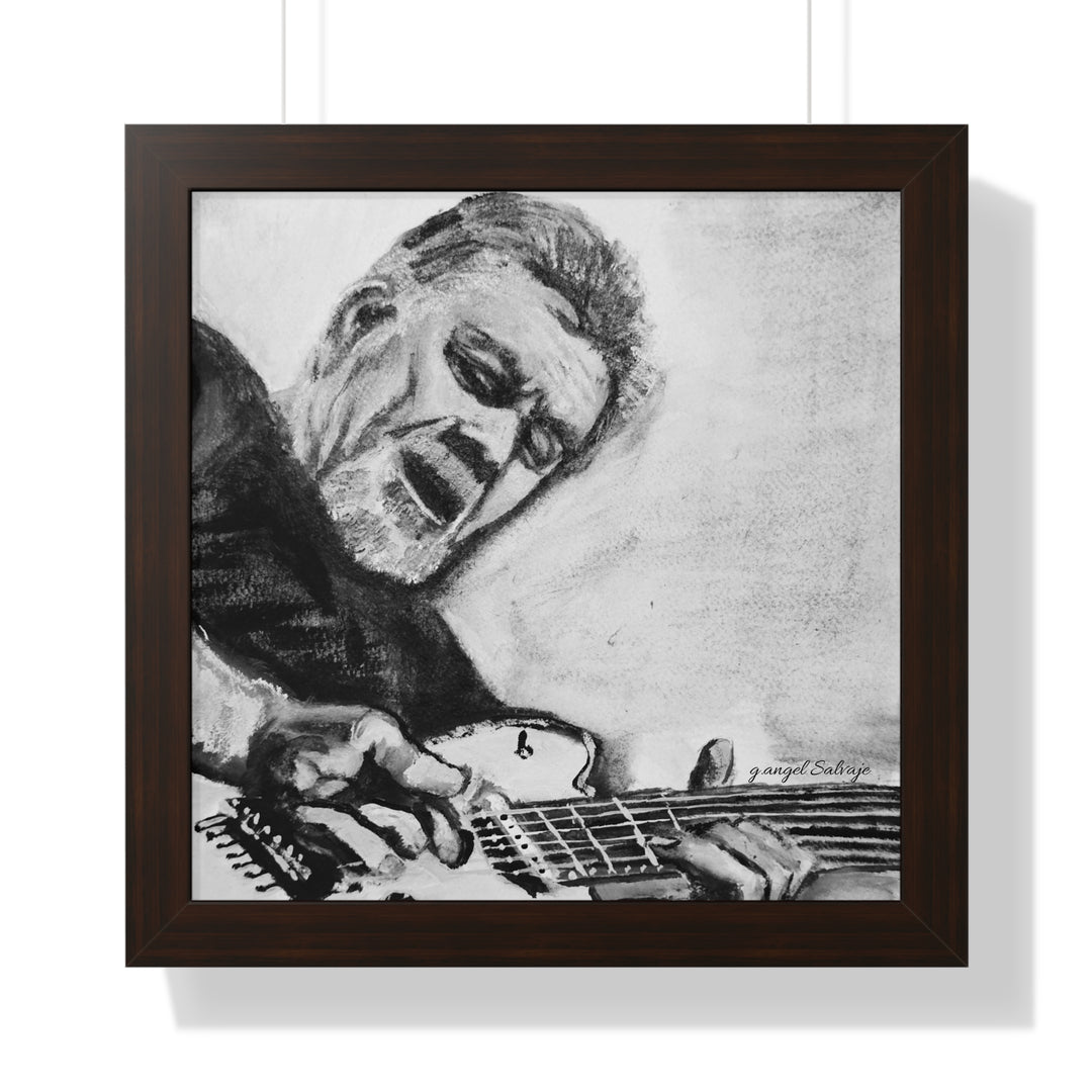 Vertical Poster, Eddie Van Halen Black and White Portrait