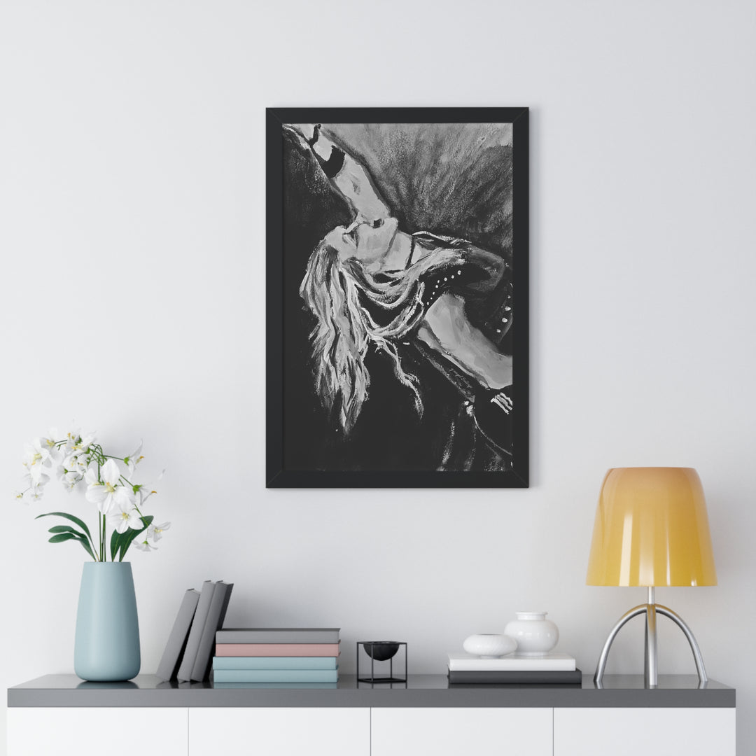 Vertical Poster - Nita Strauss Black and White Rock and Roll Series