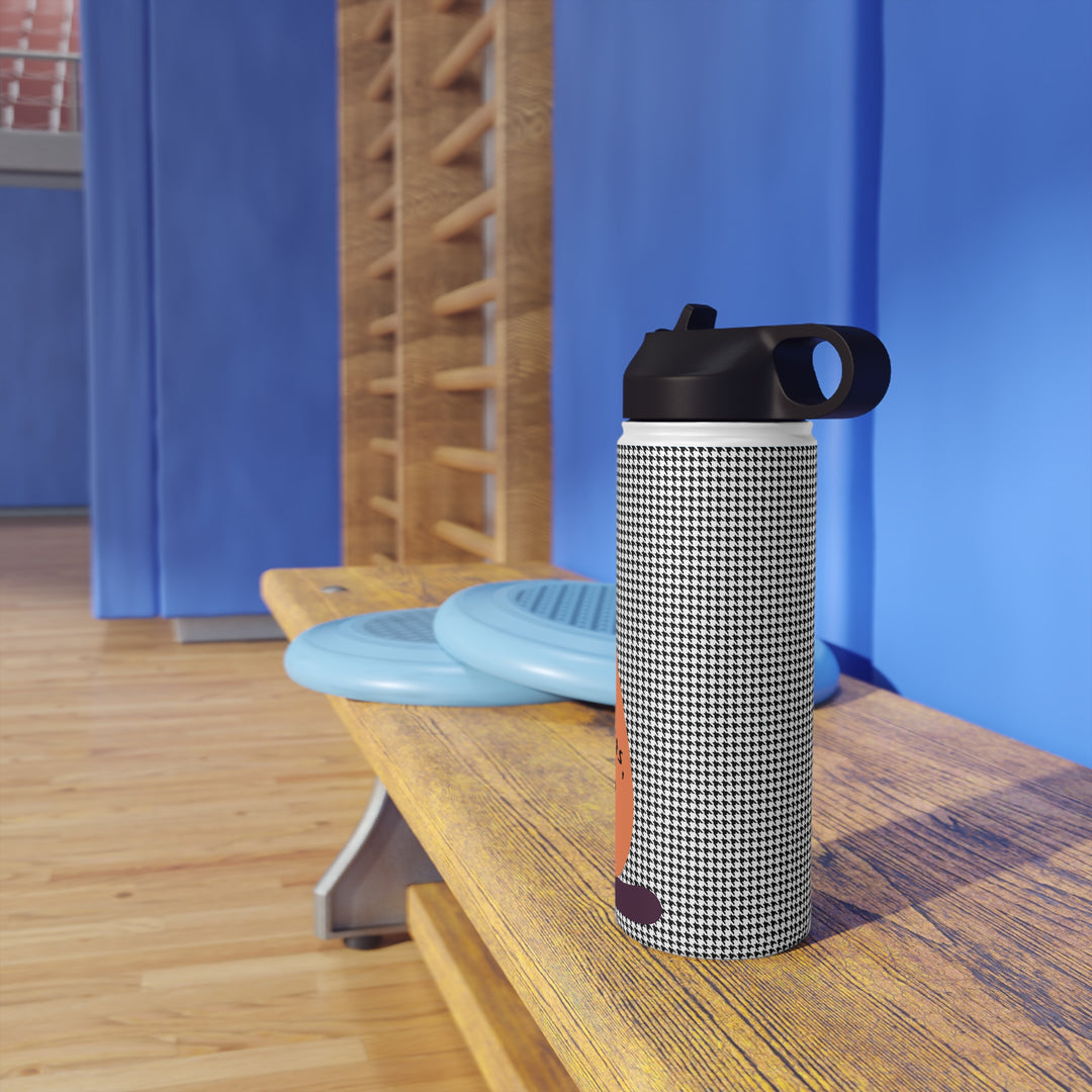 Fitz cat fits and sits Stainless Steel Water Bottle, Standard Lid