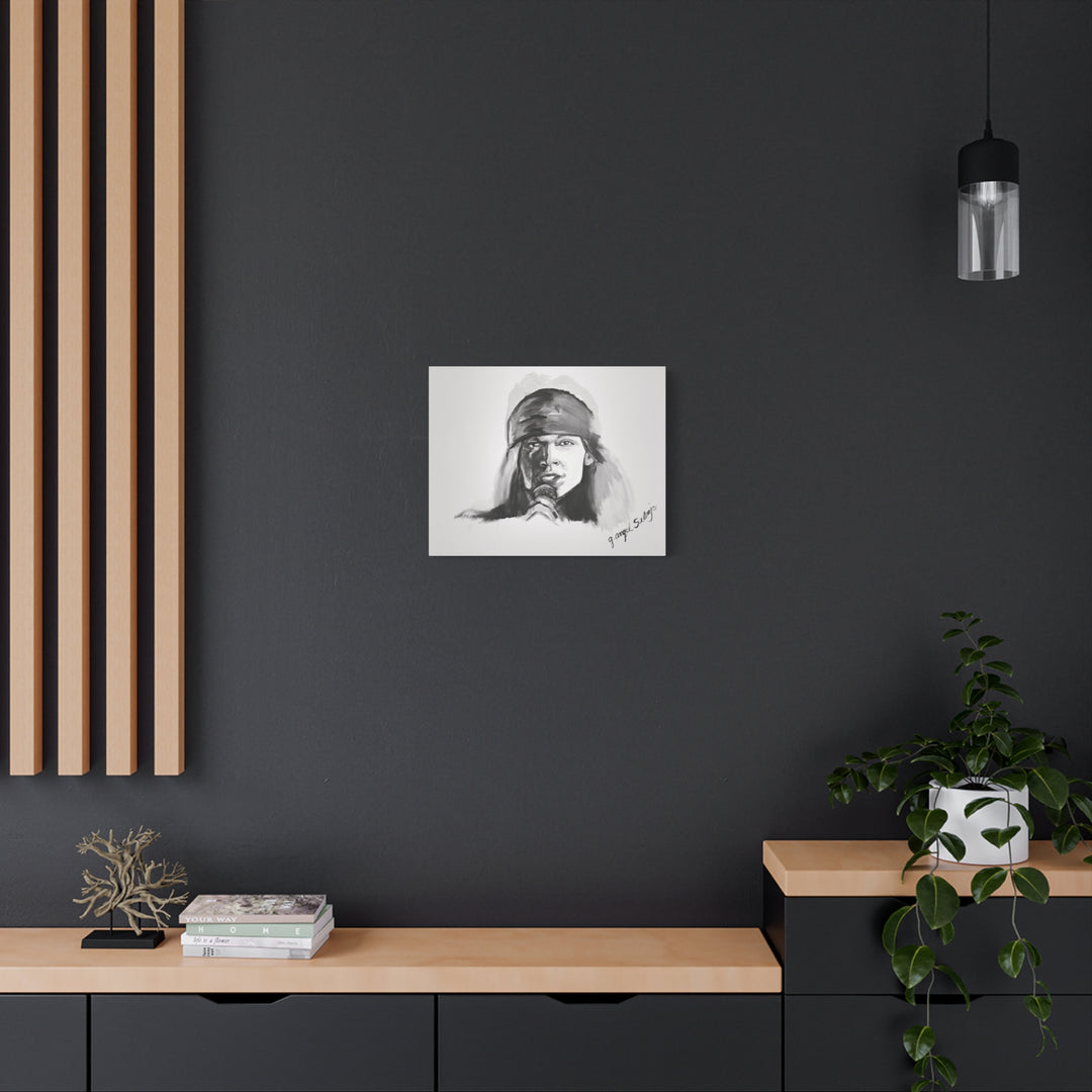 Axle Rose, Black and White Rock and Roll Series Canvas Art