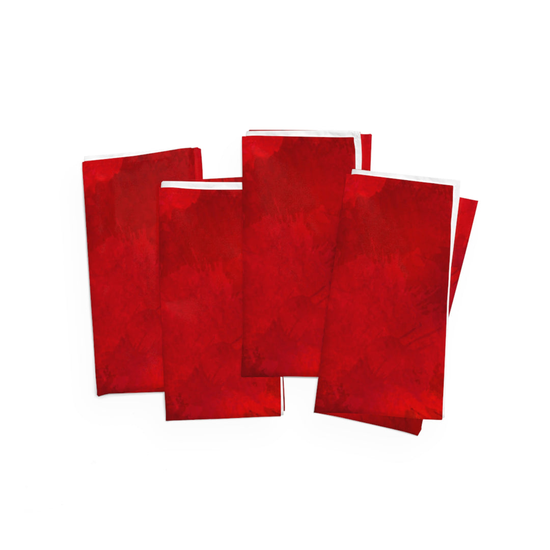Marbled Deep Red Napkins