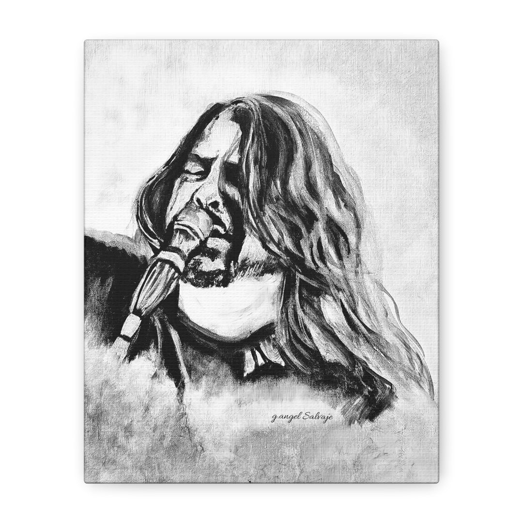 Dave Grohl, B&W Rock &Roll Series Matte Canvas, Stretched, 1.25"