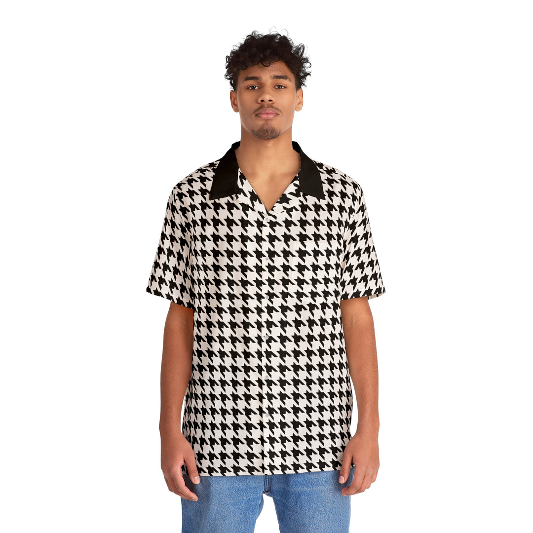 Hound's Tooth Men's Hawaiian Shirt (AOP)