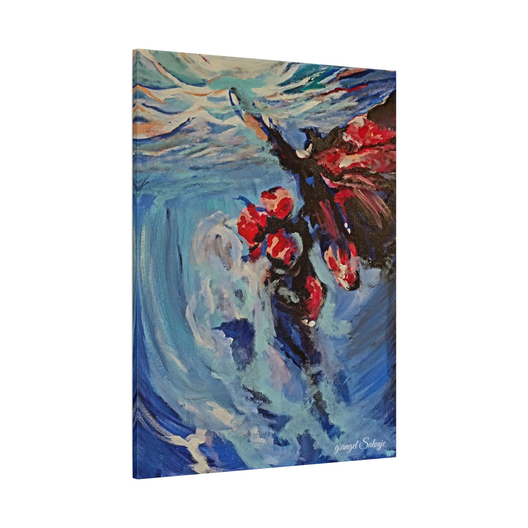 Canvas Print - Nothing is Impossible ,Butterfly Dance Under water 25&quot;