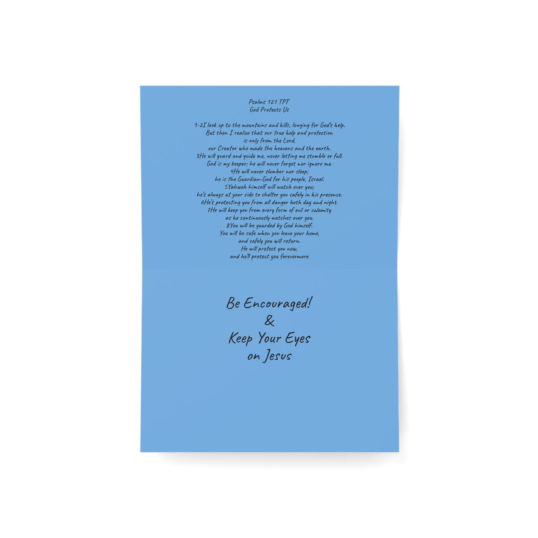 Encouragement Psalms 121 SunriseGreeting Cards Set - 1, 10, 30, 50 Pack - Perfect for Any Occasion