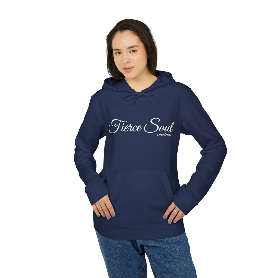 Fleece Hoodie - Fierce Soul Winged Stars and Stripes Skull